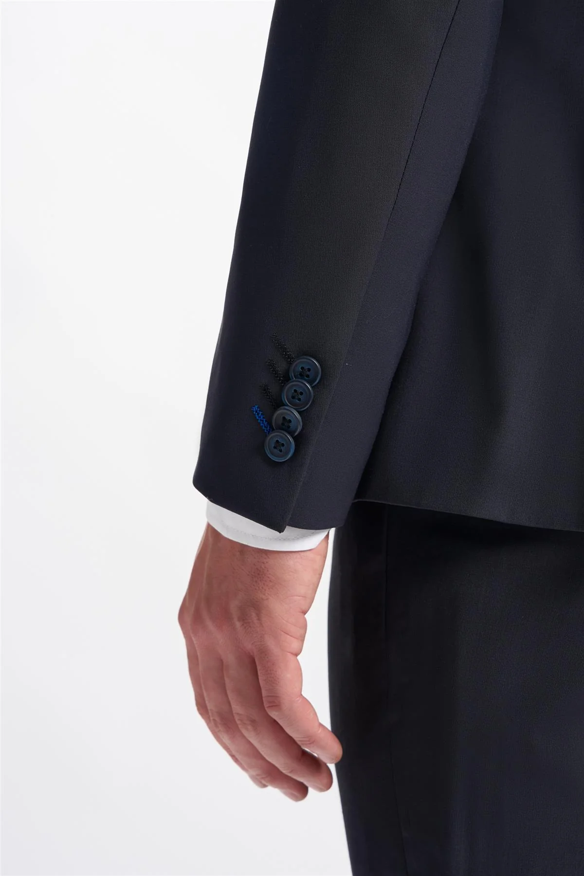 Bond Wool Rich Midnight Navy Double Breasted Blazer - Image 5