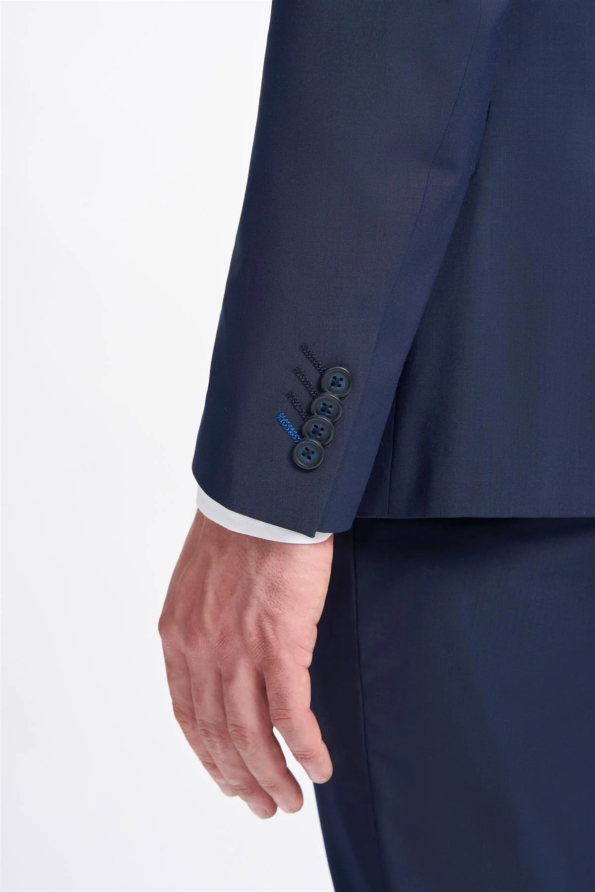 Bond Wool Rich Navy Double Breasted Blazer - Image 4