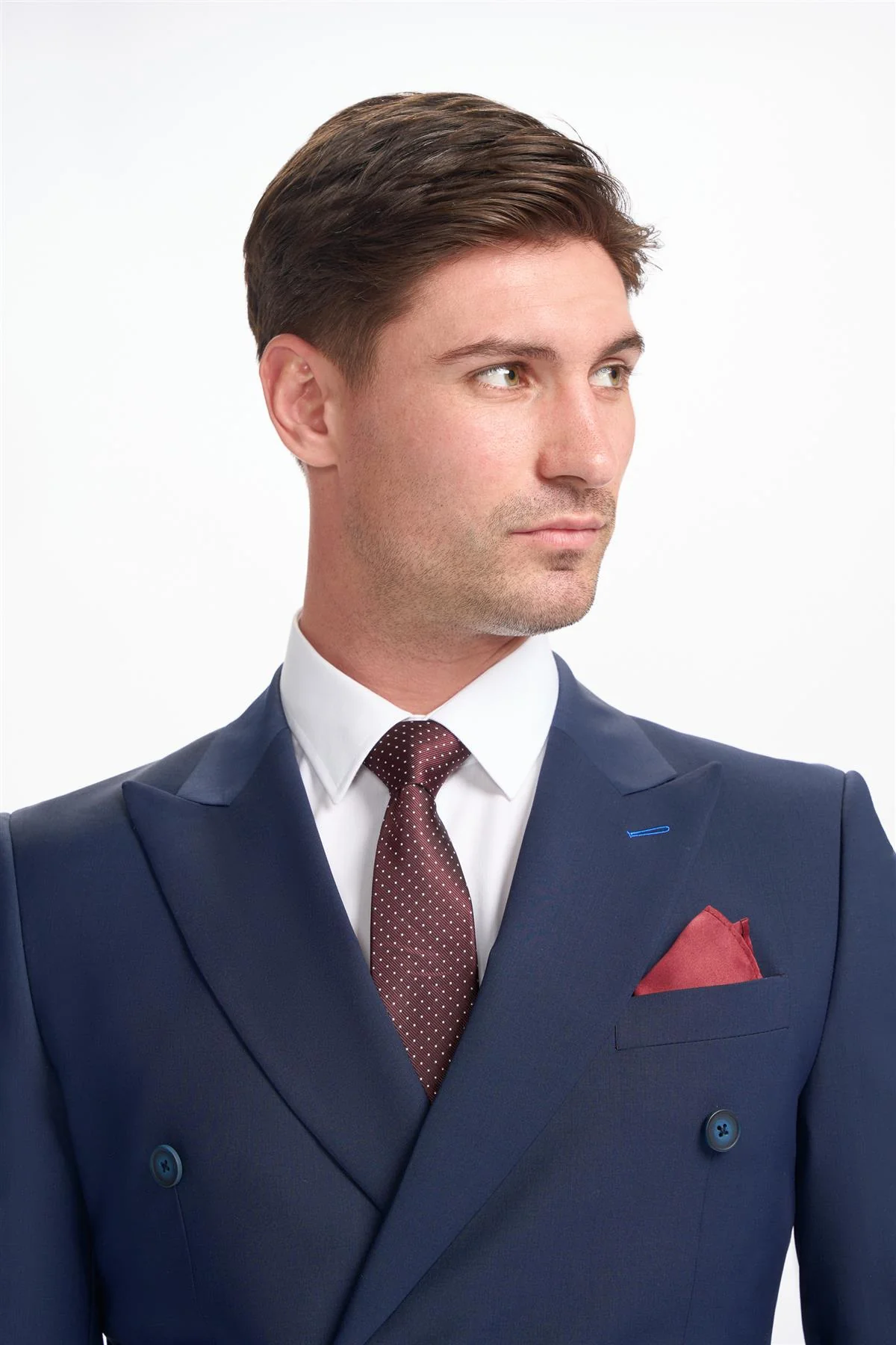 Bond Wool Rich Navy Double Breasted Blazer - Image 5