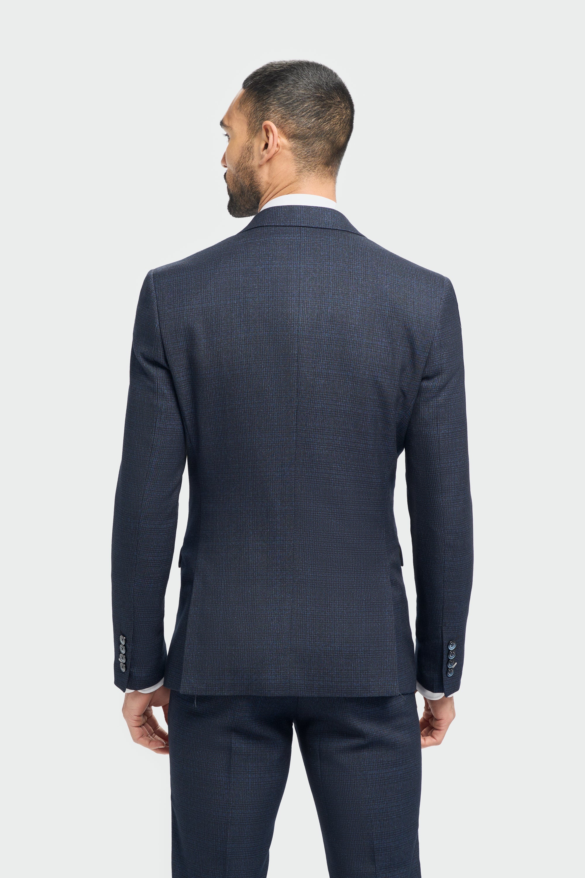 Caridi Navy Double Breasted Two Piece Suit - Image 5