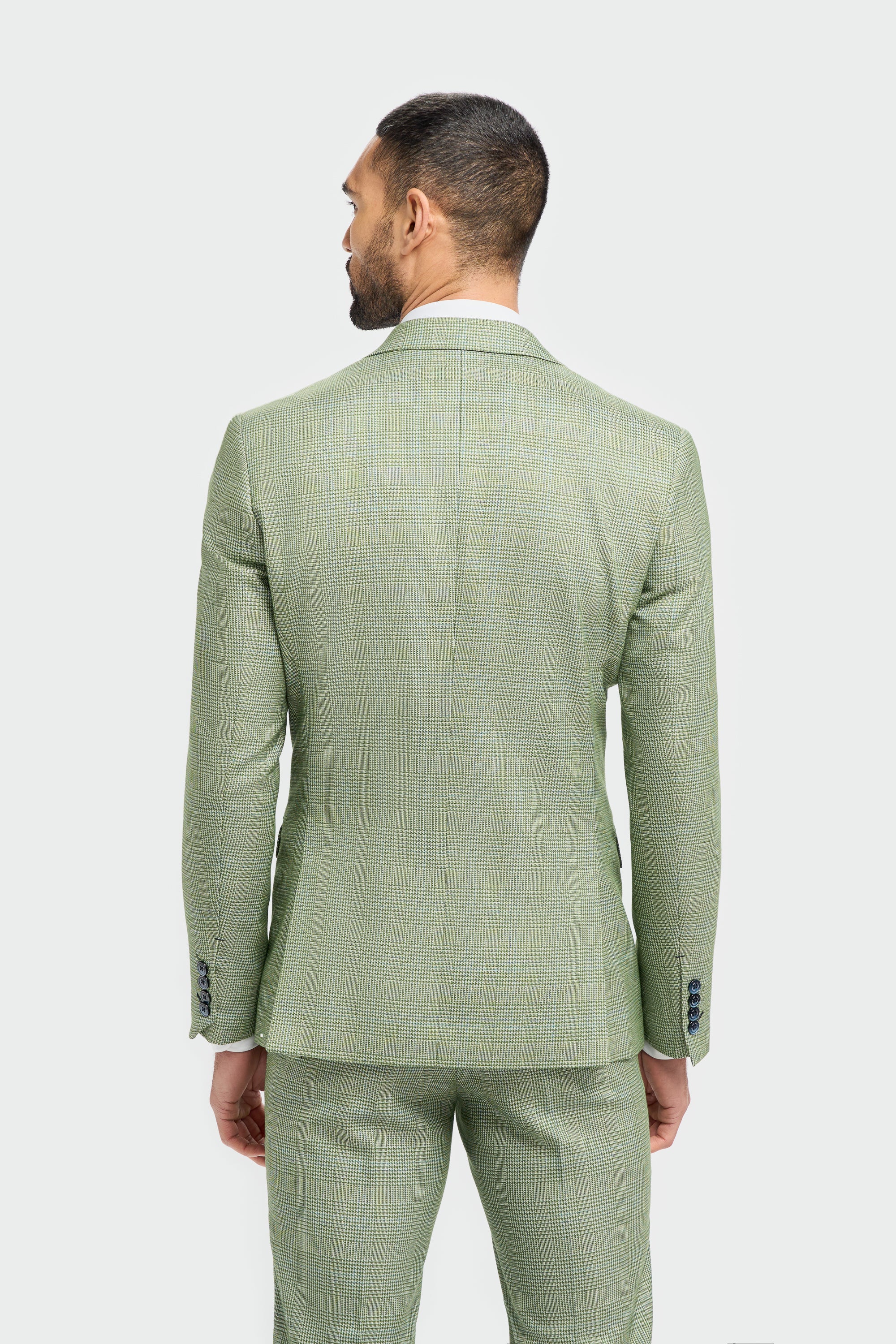Caridi Sage Regular Check Three Piece Suit - Image 5