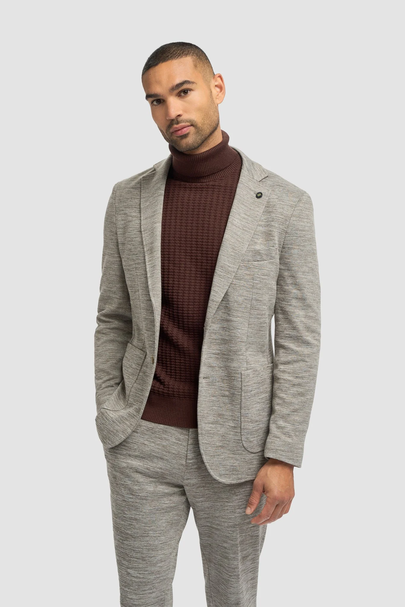 Columbus Taupe Two Piece Suit - Image 4
