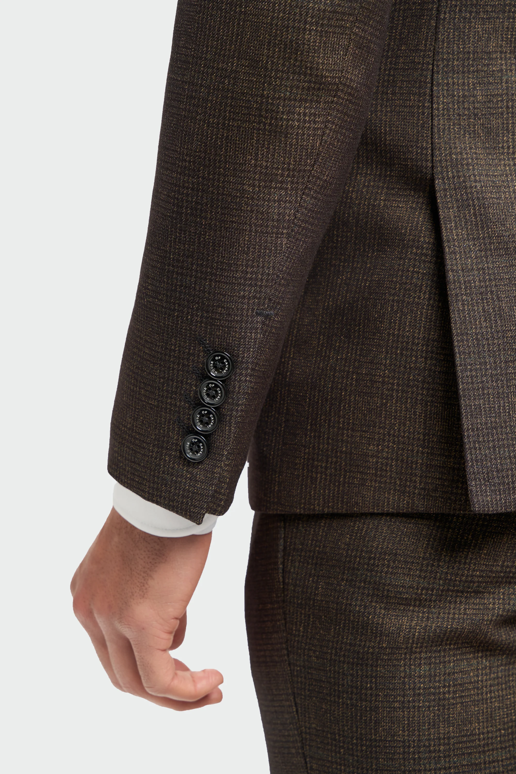 Caridi Brown Regular Check Three Piece Suit - Image 5