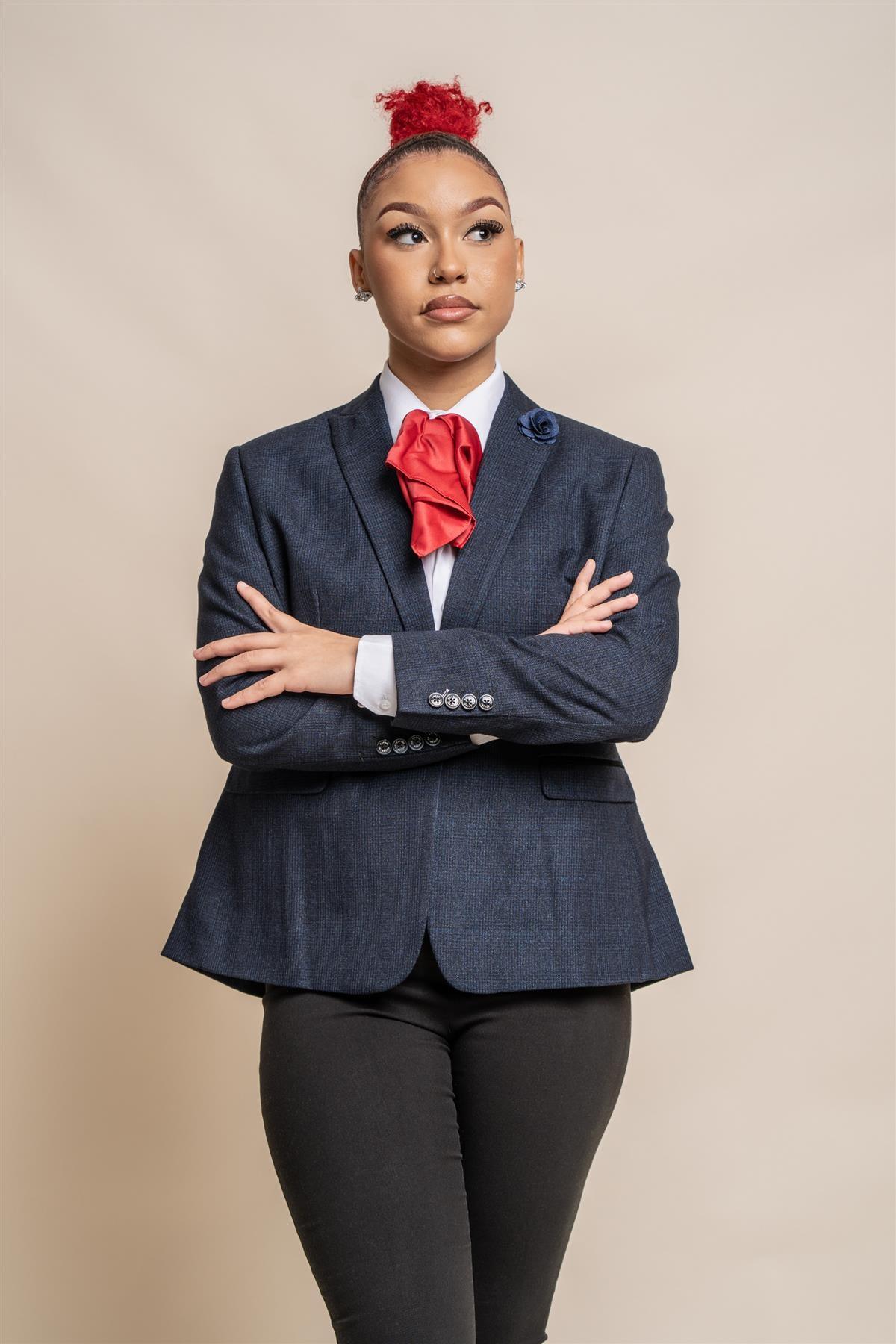 Ladies Caridi Navy Blazer - Image 3