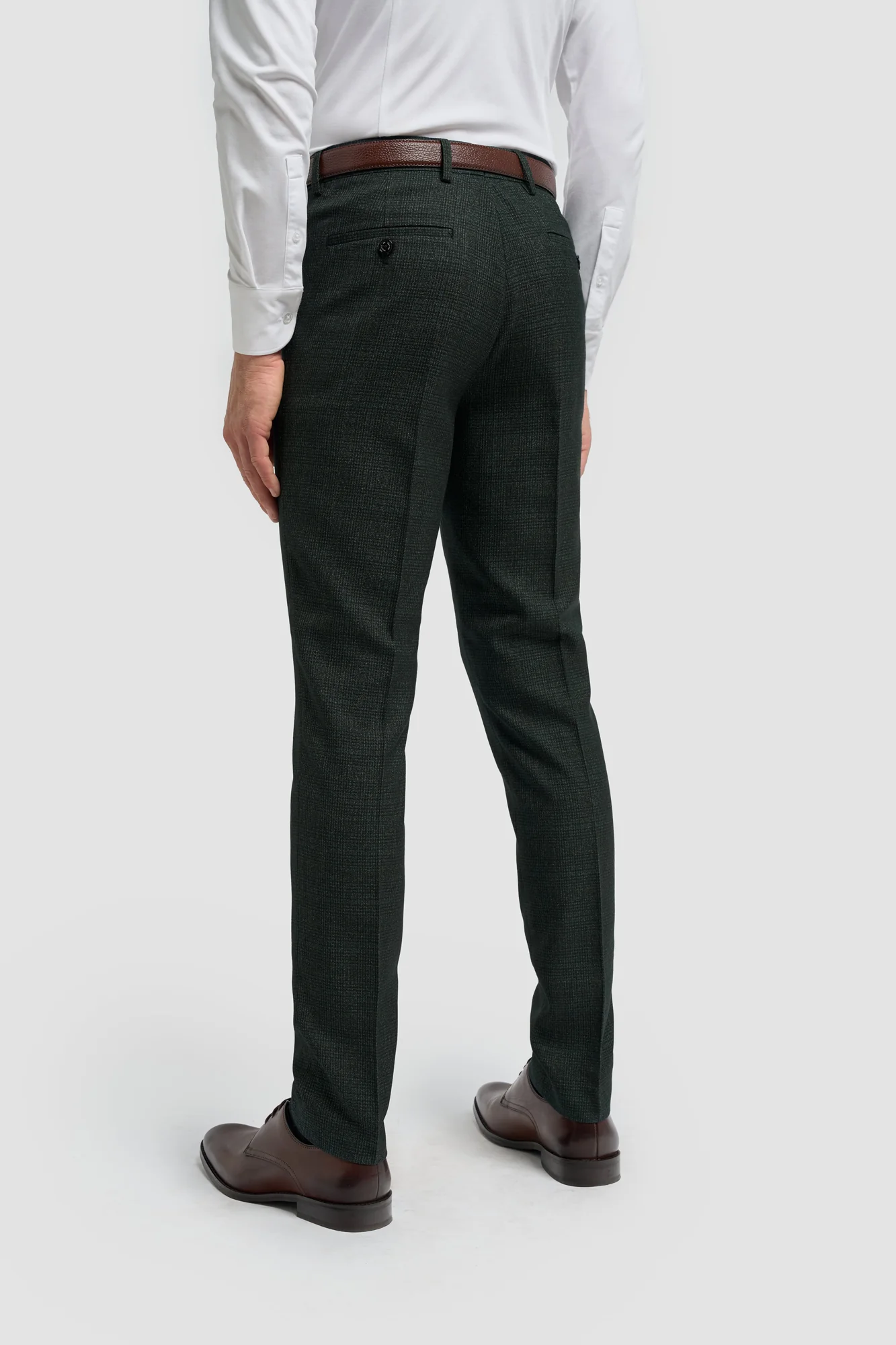 Caridi Olive Slim Fit Trousers - Image 3