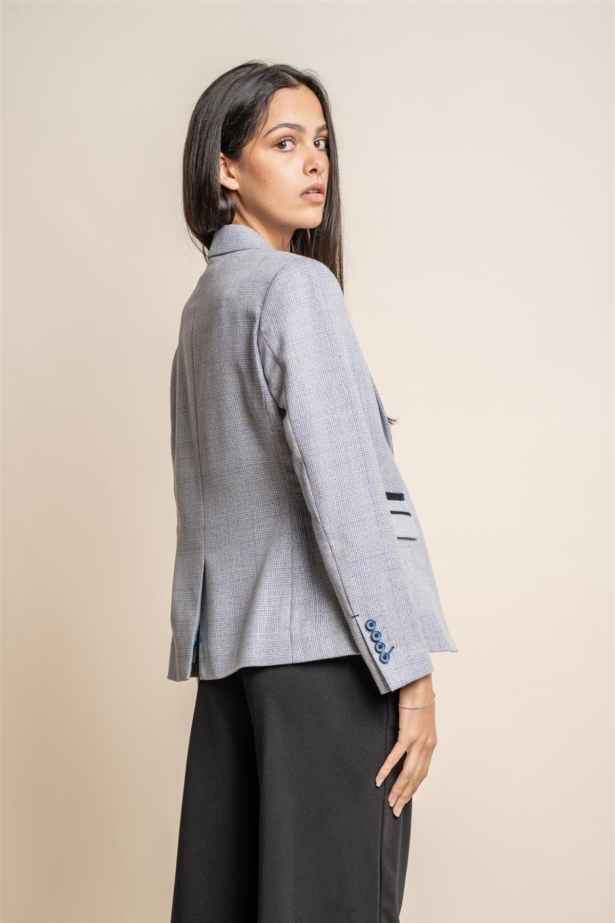 Caridi Sky Check Women's Blazer - Image 3