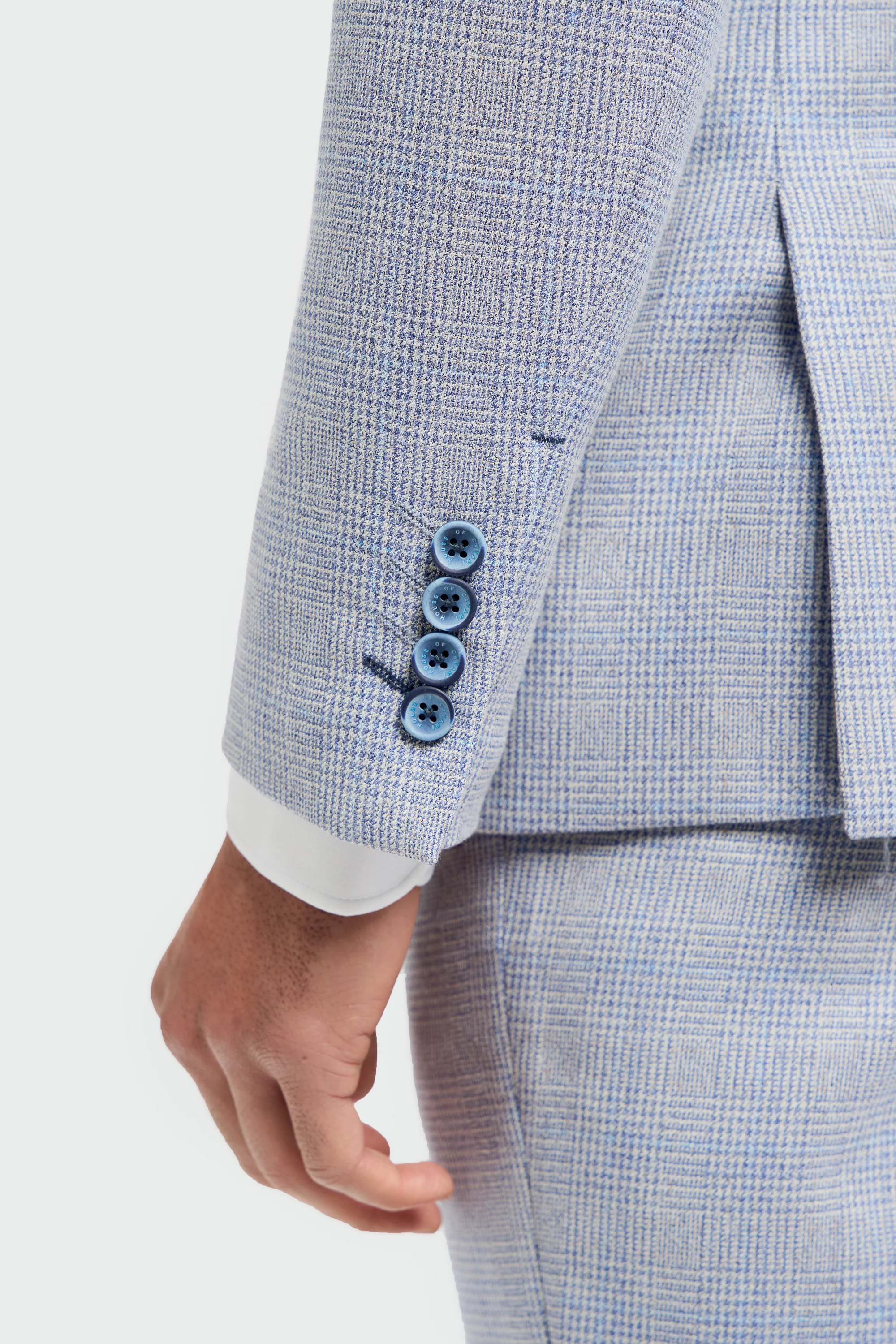 Caridi Sky Short Check Three Piece Suit - Image 4