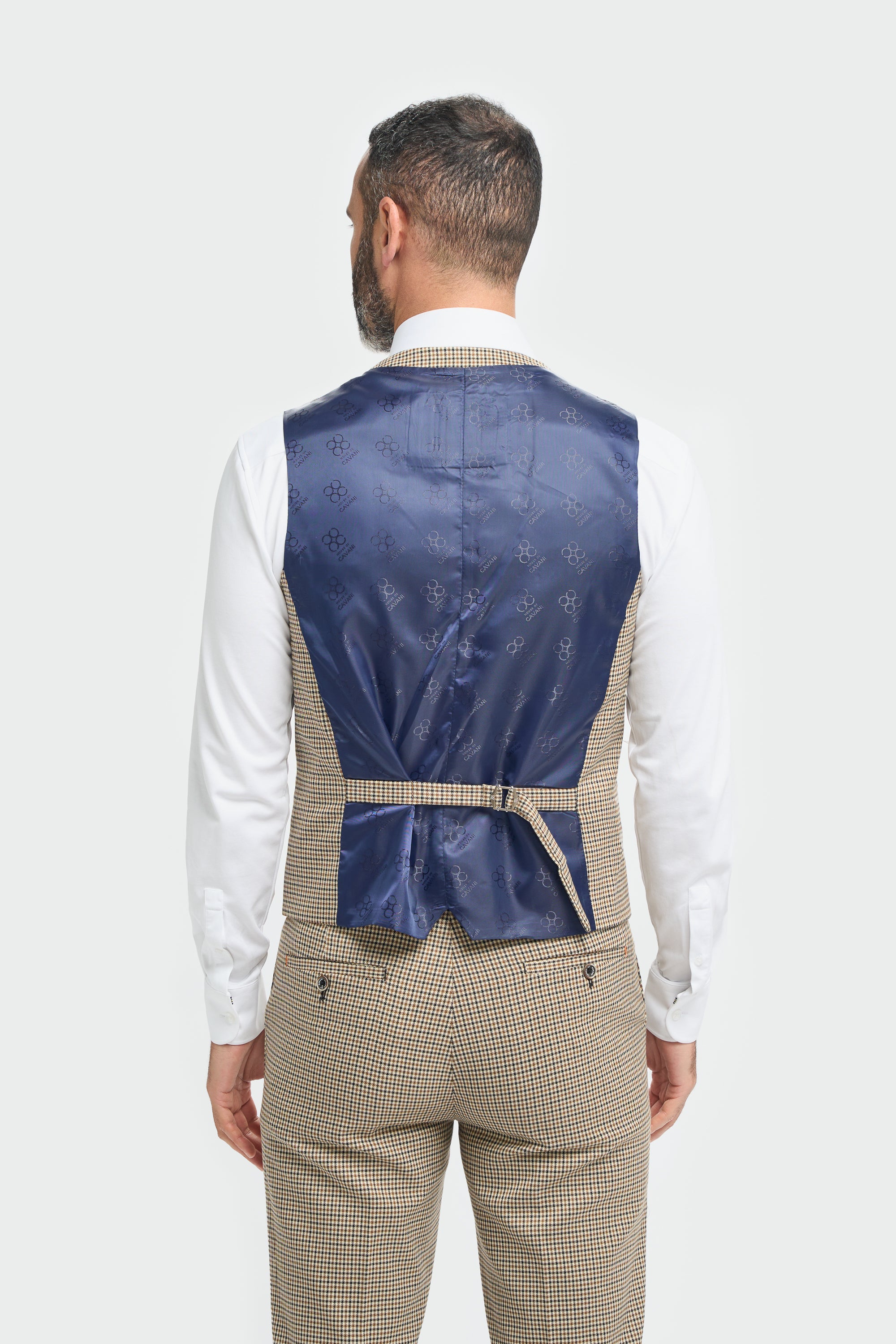 Elwood Houndstooth Double Breasted Waistcoat - Image 5
