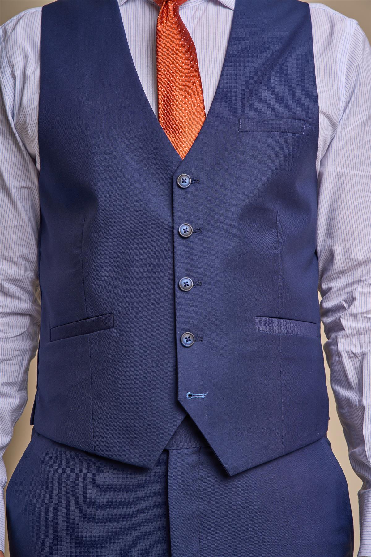 Jefferson Navy Waistcoat - Image 4
