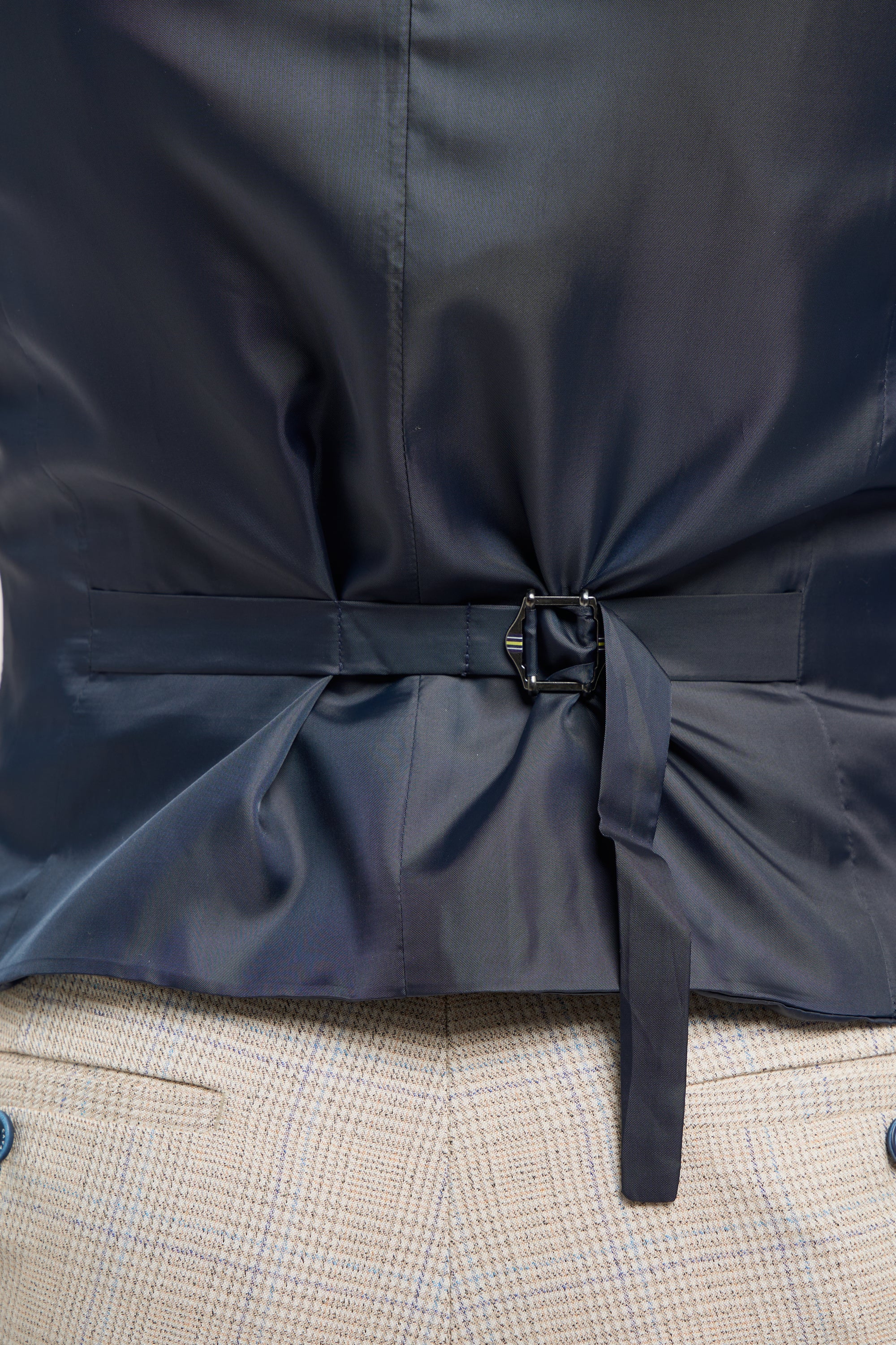 Lennox Navy Double Breasted Waistcoat - Image 5