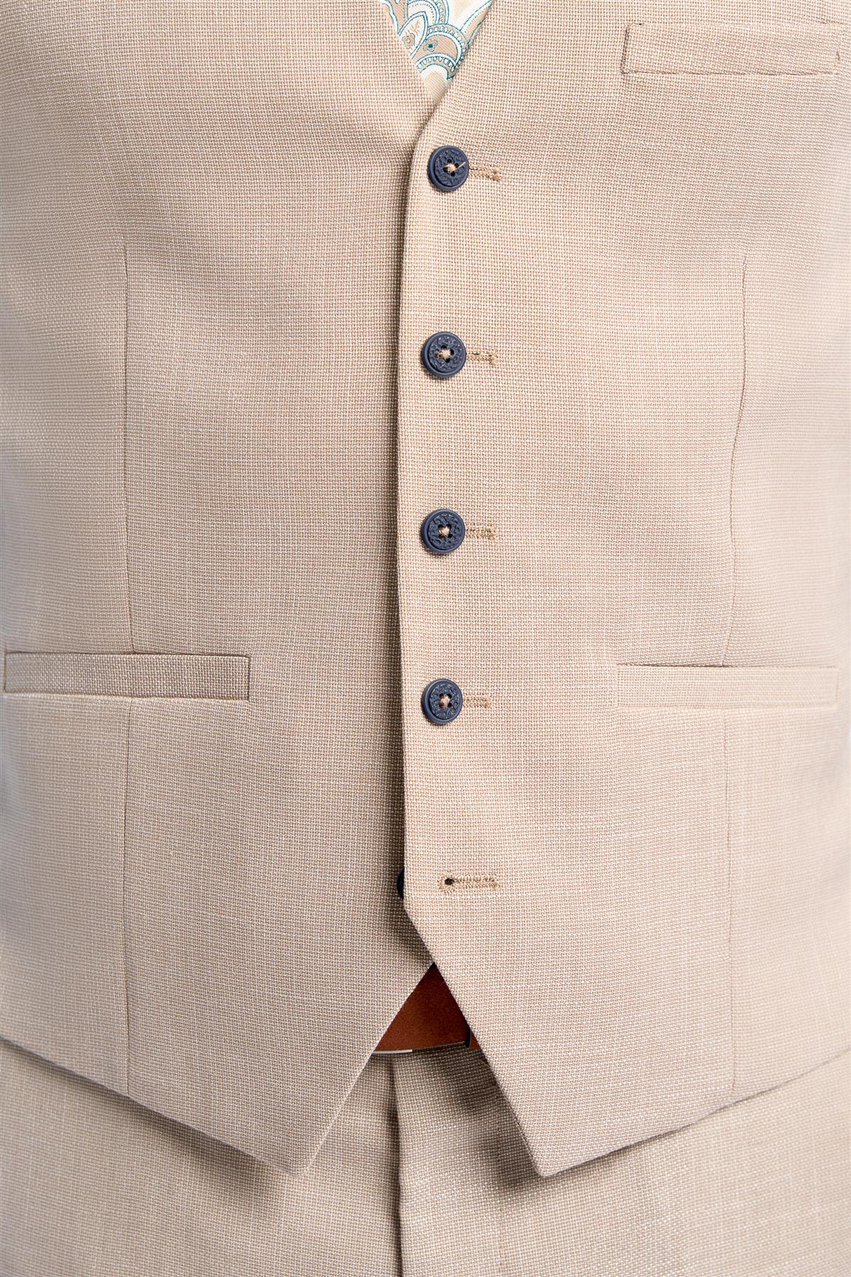 Miami Beige Waistcoat - Image 4