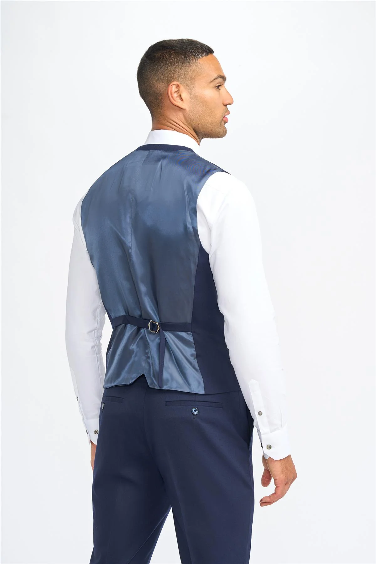 James Navy Waistcoat - Image 3