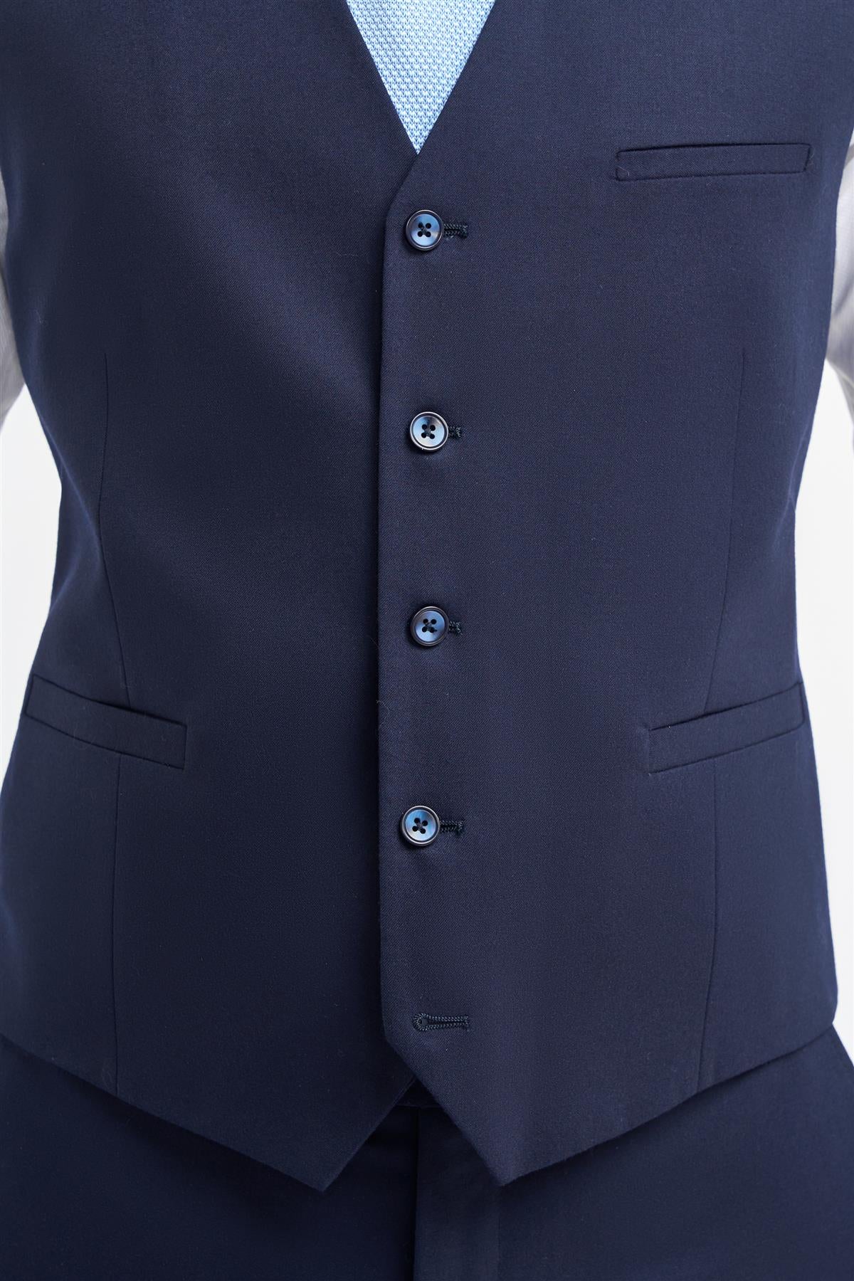 James Navy Waistcoat - Image 5