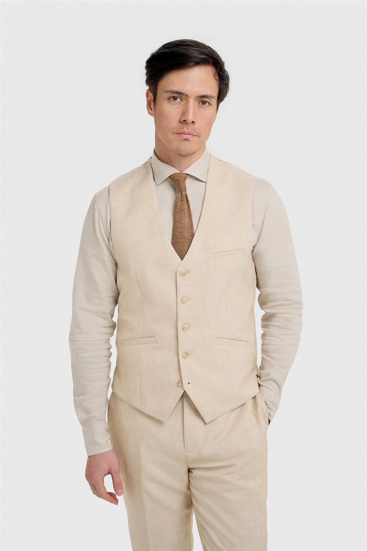Malibu Beige Three Piece Suit - Image 4