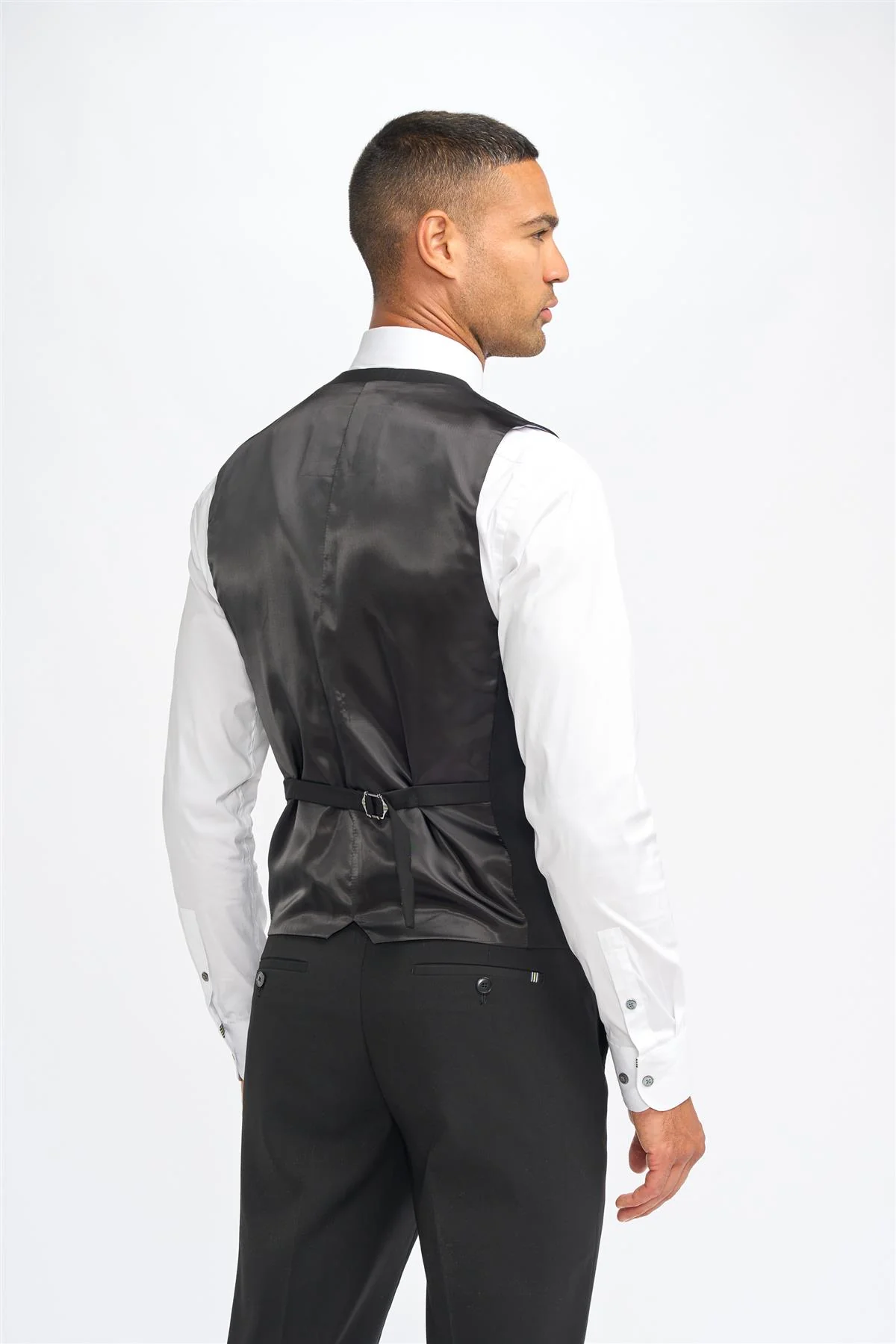 Malibu Black Waistcoat - Image 3