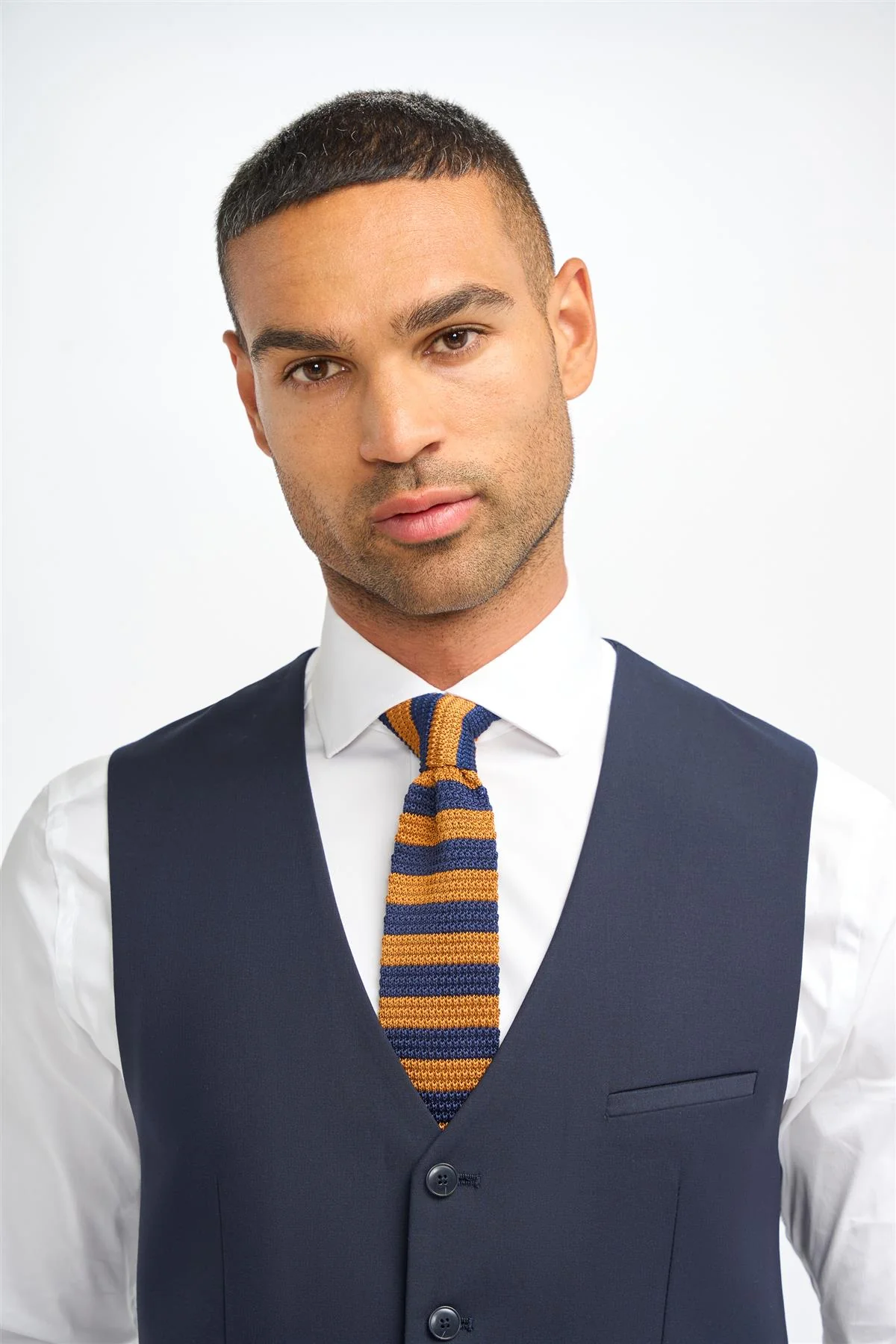 Malibu Navy Waistcoat - Image 4
