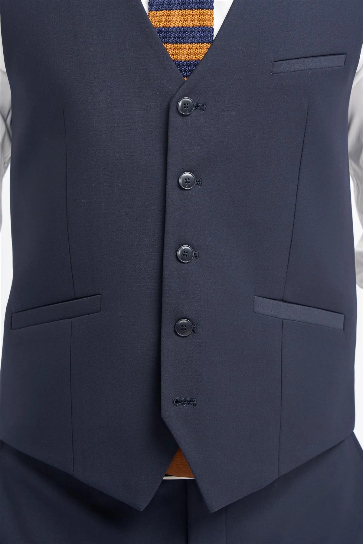 Malibu Navy Waistcoat - Image 5