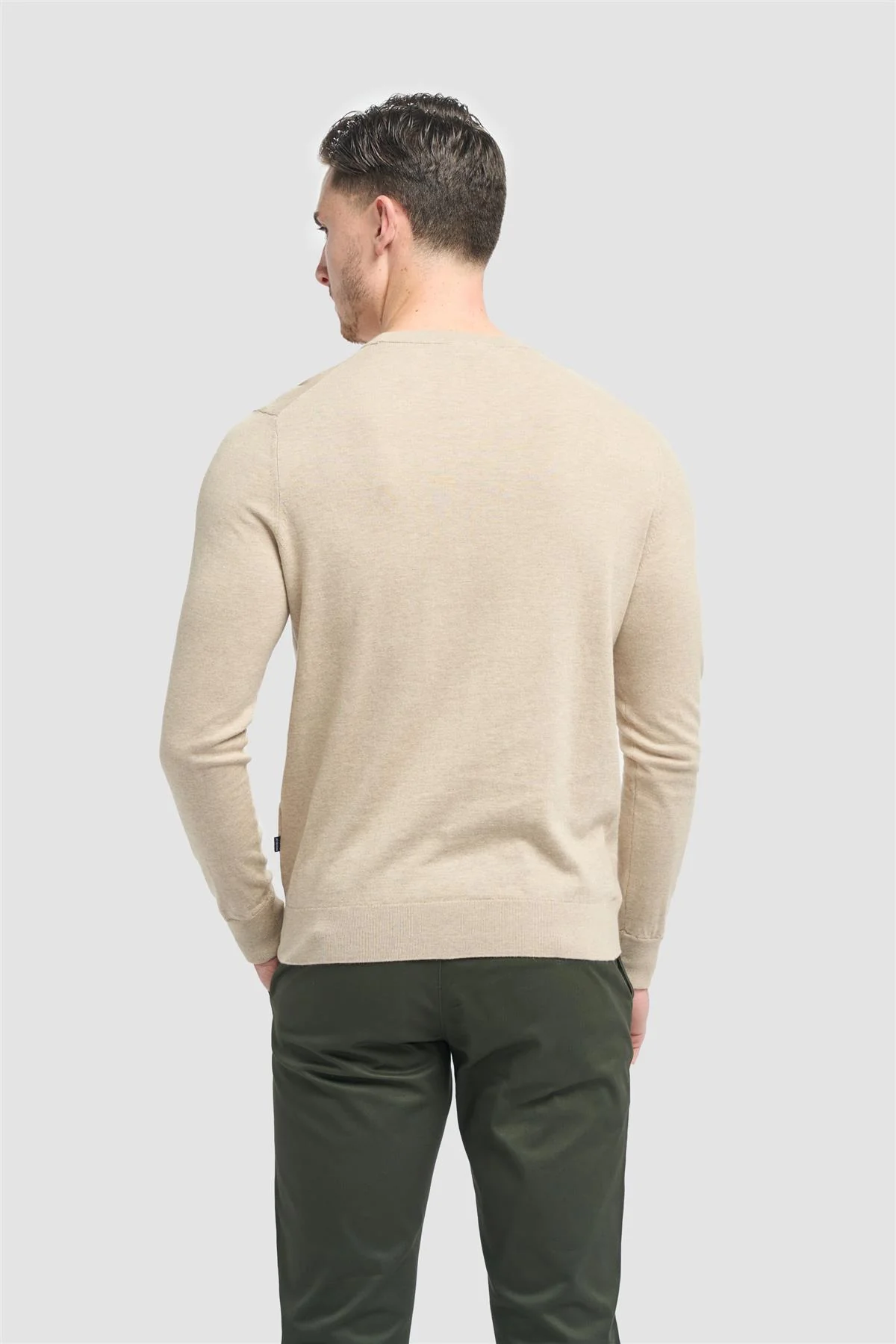 Savio Sand Lightweight Crew Neck Jumper - Image 3